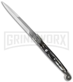 A.G.A. Campolin 12" Brazilian Horn Sicilian Picklock Automatic Knife - Bayonet