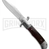 Italia 9" CZ Snakewood Bolster Release Automatic Knife - Satin Plain