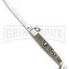 A.G.A. Campolin 9" Ram Horn Sicilian Ring Pull Automatic Knife - Bayonet