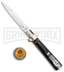AGA Campolin 10" Brazilian Horn Frosolone Stiletto Automatic Knife - Bayonet 9 AGA Campolin 10" Brazilian Horn Frosolone Stiletto Automatic Knife - Bayonet -Knives Sale Online Shop AGA Campolin 10in Brazilian Horn Frosolone Stiletto Auto Bayo GX 29289 jr bottlecap large
