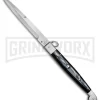 A.G.A. Campolin 16" Sim Horn Sicilian Ring Pull Automatic Knife - Satin Plain
