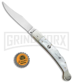 AGA Campolin Sahara Pearlex Italian Stiletto Automatic Knife - Mirror Plain -Knives Sale Online Shop AGA Campolin 9in Sahara Italian Stiletto LB Pearlex Mirror BHQ 74049 jr bottlecap large