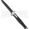 AGA Campolin Zero+ Blk G-10 Leverlock Automatic Knife - Bayonet Black Plain 2.0