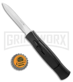 AKC 007 Concord Black OTF Automatic Knife - Dagger Satin -Knives Sale Online Shop AKC 007 Concord OTF Automatic Dagger Knife Black 3 Satin BHQ 125257 LS Bottlecap jr large