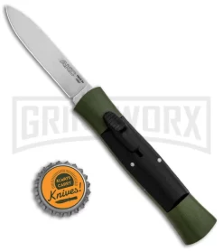 AKC 007 Concord Green/Black OTF Automatic Knife - Flat Satin -Knives Sale Online Shop AKC 007 Concord OTF Green Satin Flat GX 30501 jr bottlecap large