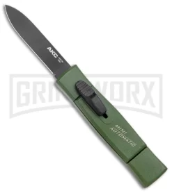 AKC Minion Concord Green OTF Automatic Knife - Spear Point Plain