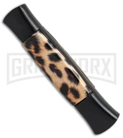 AKC 077 Concord Cheetah OTF Automatic Knife- Flat Grind Black Plain -Knives Sale Online Shop AKC 077 concord cheetah black BP 19135 er side large