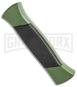 AKC 777 Blackfinger Green/Black OTF Automatic Knife - Black Plain -Knives Sale Online Shop AKC 777 Blackfinger OTF Auto Green Black Black Flat BHQ 138920 jr side large