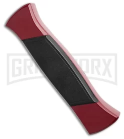 AKC 777 Blackfinger Red/Black OTF Automatic Knife - Black Plain -Knives Sale Online Shop AKC 777 Blackfinger OTF Automatic Knife Red Black 3.375in Black Flat BHQ 184000 hd side large
