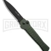 AKC X-treme Ace1 Green Automatic Knife - Black Plain