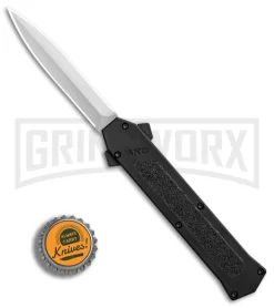 AKC F-16 Black D/A OTF Automatic Knife - Dagger Satin Plain -Knives Sale Online Shop AKC F 16 Black DA Dagger Satin Plain GX 30994 er bottlecap large