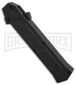 AKC F-16 Black D/A OTF Automatic Knife - Dagger Satin Plain -Knives Sale Online Shop AKC F 16 Black DA Dagger Satin Plain GX 30994 er spine large