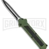 AKC F-16 Green D/A Dagger OTF Automatic Knife - Dagger Two Tone Plain