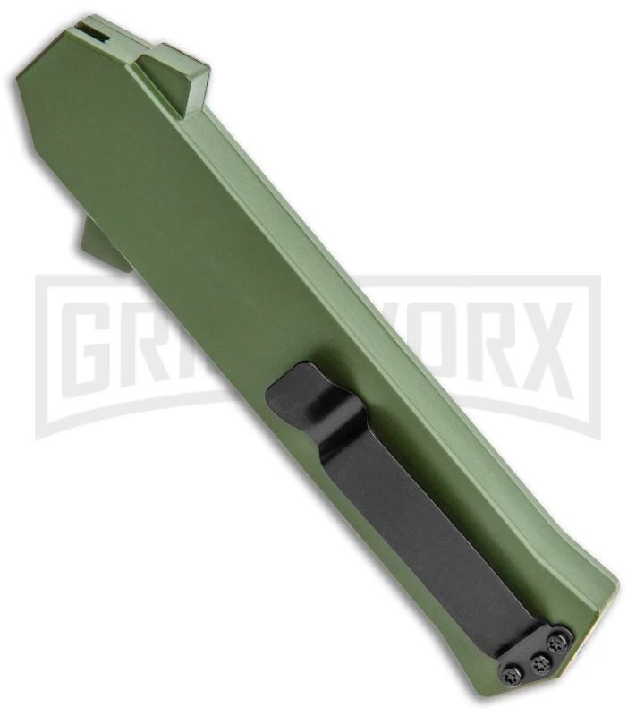 AKC F-16 Green D/A Dagger OTF Automatic Knife - Dagger Two Tone Plain 3 AKC F-16 Green D/A Dagger OTF Automatic Knife - Dagger Two Tone Plain - Image 3