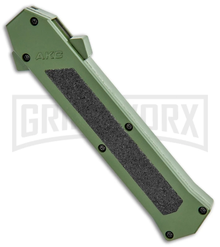 AKC F-16 Green D/A Dagger OTF Automatic Knife - Dagger Two Tone Plain 2 AKC F-16 Green D/A Dagger OTF Automatic Knife - Dagger Two Tone Plain - Image 2