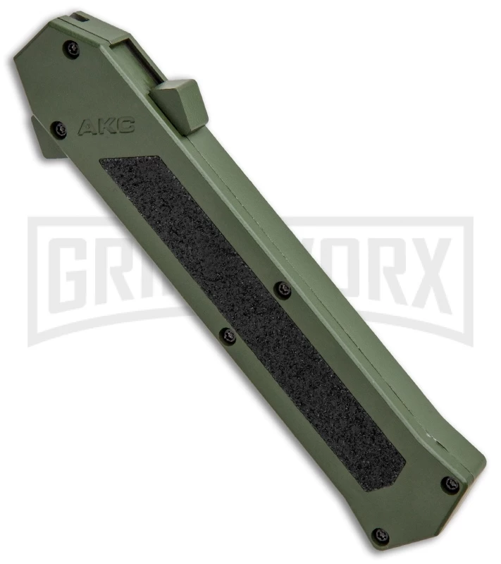 AKC F-16 Green D/A OTF Automatic Knife - Dagger Black Plain 2 AKC F-16 Green D/A OTF Automatic Knife - Dagger Black Plain - Image 2