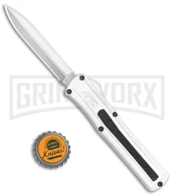 AKC F-20 White D/A OTF Automatic Knife - Dagger Satin Plain 7 AKC F-20 White D/A OTF Automatic Knife - Dagger Satin Plain -Knives Sale Online Shop AKC F 20 DA Dagger OTF Auto White Satin BHQ 141065 jr bottlecap 2 large
