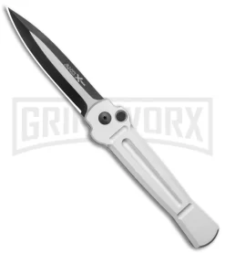 Knives Sale Online Shop 32 AKC X-treme Ace Silver Automatic Knife - Two Tone
