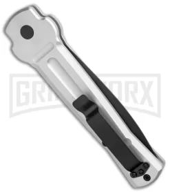 AKC X-treme Ace Silver Automatic Knife - Two Tone -Knives Sale Online Shop AKC X Treme Ace Auto Silver TT BHQ 136143 jr side large