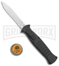 AKC X-treme EVO Black OTF Automatic Knife W/ Pocket Clip - Satin Plain -Knives Sale Online Shop AKC X Treme EVO OTF Auto Black Satin DP BHQ 141226 jr bottlecap large