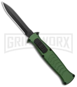 AKC X-treme EVO Green OTF Automatic Knife - Dagger Black Plain