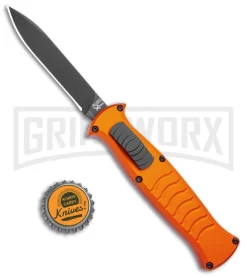 AKC X-treme EVO Orange OTF Automatic Knife - Black Plain -Knives Sale Online Shop AKC X treme EVO OTF Auto Orange Black BHQ 105416 jr bottlecap large