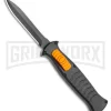 AKC X-treme EVO Black / Orange Slide OTF Automatic Knife - Black Plain Dagger