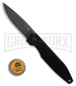 AKC X-treme Dandy Black Aluminum Automatic Knife - Black Stonewash Plain 7 AKC X-treme Dandy Black Aluminum Automatic Knife - Black Stonewash Plain -Knives Sale Online Shop Akc Xtreme Dandy Black Aluminum AK Black SW BHQ 175549 td size large