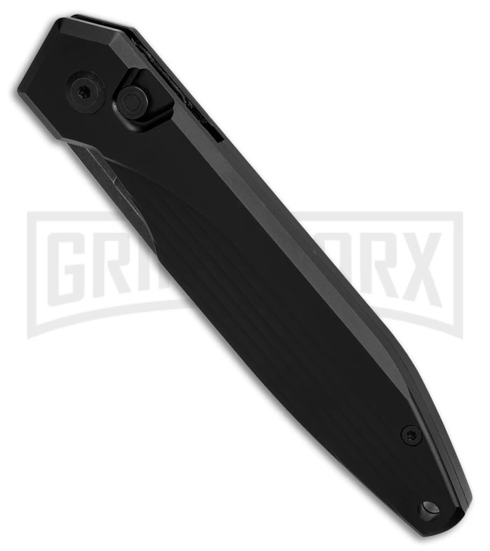 AKC X-treme Dandy Black Aluminum Automatic Knife - Black Stonewash Plain 2 AKC X-treme Dandy Black Aluminum Automatic Knife - Black Stonewash Plain - Image 2