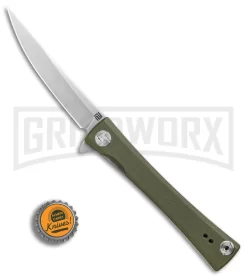 Artisan Cutlery S Waistline Green G-10 Folding Knife - Stonewash Plain -Knives Sale Online Shop Artisan Cutlery S Waistline Green G10 SW BHQ 87116 er bottlecap large