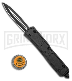 Atomic Slim Dagger Black OTF Automatic Knife - Dagger Two Tone Plain -Knives Sale Online Shop Atomic 2 Black OTF Automatic Knife Dagger Two Tone GX 33746 ns bottlecap large
