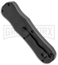 Atomic D/A Black G-10 OTF Automatic Knife - Drop Point Two Tone Plain -Knives Sale Online Shop Atomic DA Black G 10 OTF Auto DP TT Plain GX 33379 jr side large