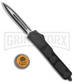 Atomic Slim Dagger Black OTF Automatic Knife - Two Tone Plain -Knives Sale Online Shop Atomic Dagger Black OTF Auto TT GX 32293 jr bottlecap large