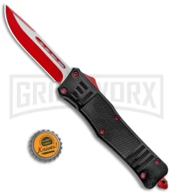 Atomic Defender Large OTF Automatic Knife Black - Red Two Tone Drop Point 7 Atomic Defender Large OTF Automatic Knife Black - Red Two Tone Drop Point -Knives Sale Online Shop Atomic Defender DP Red Black OTF Auto Red GX 33631 jr bottlecap large