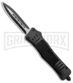 Atomic Defender Medium OTF Automatic Knife Black - Two Tone Dagger