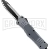 Atomic Defender Med OTF Auto Recurve Knife Gray (2.50" Two Tone)