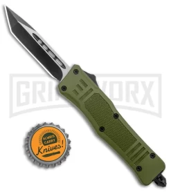Atomic Defender Mini OTF Automatic Knife Army Green - Two Tone Tanto -Knives Sale Online Shop Atomic Defender Mini OTF Auto Army Green TT Tanto GX 37550 jr bottlecap large