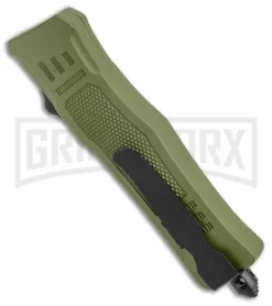 Atomic Defender Mini OTF Automatic Knife Army Green - Two Tone Tanto -Knives Sale Online Shop Atomic Defender Mini OTF Auto Army Green TT Tanto GX 37550 jr side large