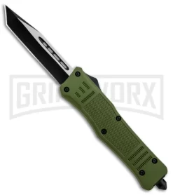 Atomic Defender Large OTF Automatic Knife OD Green - Two Tone Tanto