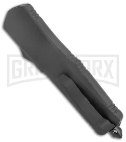 Atomic Lance Black OTF Automatic Knife - Two Tone Double Serr 7 Atomic Lance Black OTF Automatic Knife - Two Tone Double Serr -Knives Sale Online Shop Atomic Large Shield Dagger Black OTF Auto TT Double Serr GX 38227 jr side large