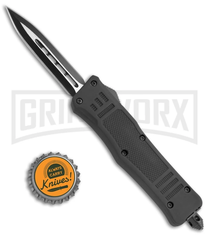 Atomic Defender Mini OTF Automatic Knife Black - Two Tone Dagger 5 Atomic Defender Mini OTF Automatic Knife Black - Two Tone Dagger - Image 5