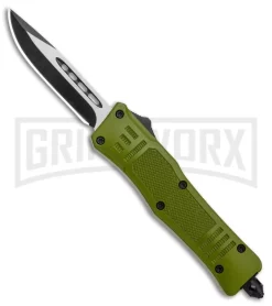 Atomic Defender Mini OTF Automatic Knife OD Green - Two Tone Drop Point