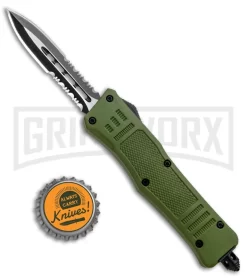 Atomic Defender Mini OTF Automatic Knife OD Green - Serr Black Dagger -Knives Sale Online Shop Atomic Mini Defender OD Green OTF Auto Black Dagger Serr GX 33490 jr bottlecap large
