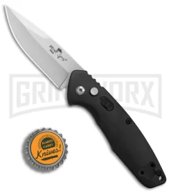 Bear OPS Bold Action X Black Aluminium Automatic Knife - Bead Blast Plain -Knives Sale Online Shop Bear Ops Bold Action X black aluminum BB BHQ 82584 er bottlecap large