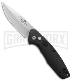 Bear OPS Bold Action X Black Aluminium Automatic Knife - Bead Blast Plain