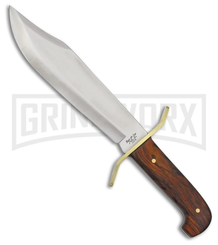 Bear & Son Gold Rush Bowie Cocobolo Fixed Blade - Satin Plain 1 Bear & Son Gold Rush Bowie Cocobolo Fixed Blade - Satin Plain