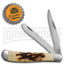 Bear & Son SD248 Slimline Trapper Stag Delrin Pocket Knife -Knives Sale Online Shop Bear Son Slimline Trapper Stag Delrin SD248 BHQ 68446 jr bottlecap large