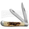 Bear & Son SD248 Slimline Trapper Stag Delrin Pocket Knife