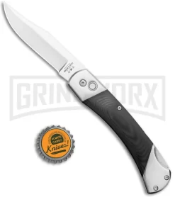 Bear And Son Black G-10 Automatic Lockback Knife - Satin Plain GA97 -Knives Sale Online Shop Bear and Son Auto LB Black G 10 Satin GA97 BHQ 120902 jr bottlecap large