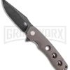Bestech Knives Arctic Liner Lock Knife Brown G-10 - Black Stonewash Plain
